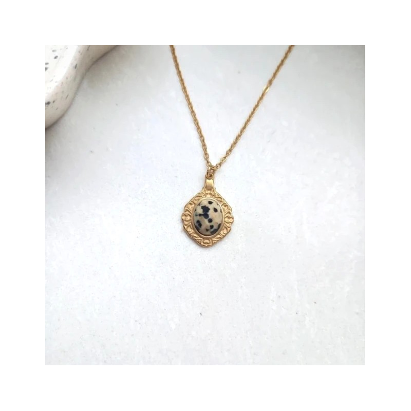 Naszyjnik barokowy "Jaspis dalmatyński"