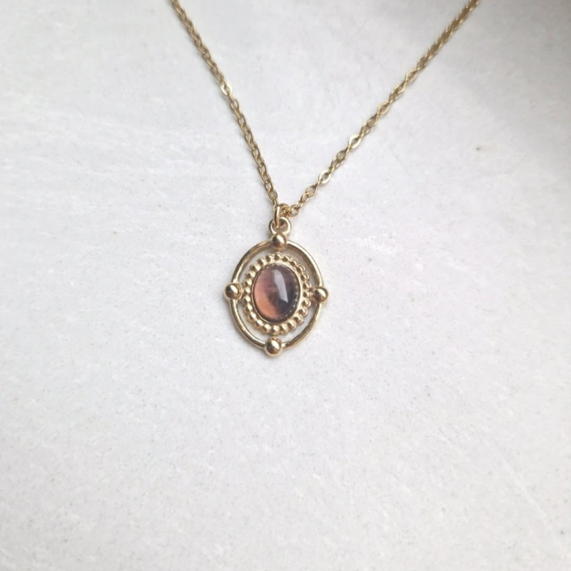 Naszyjnik "Słoneczny Ametyst"